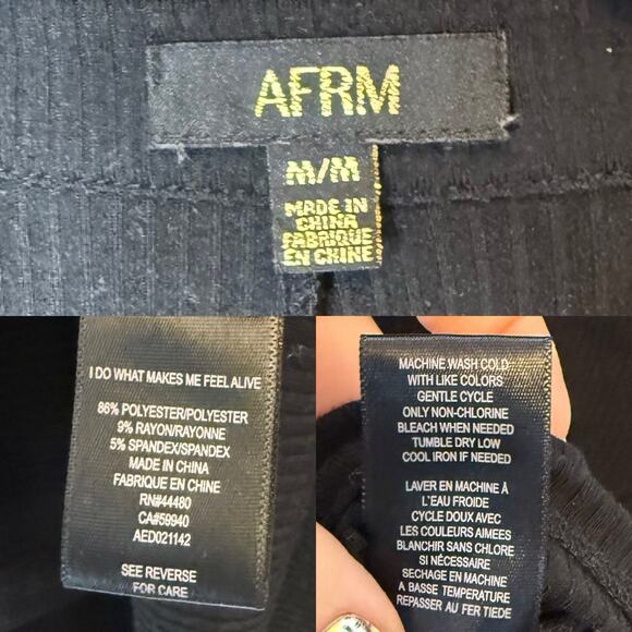 AFRM Rennia Rib Button Front Mini Dress - Picture 5 of 5